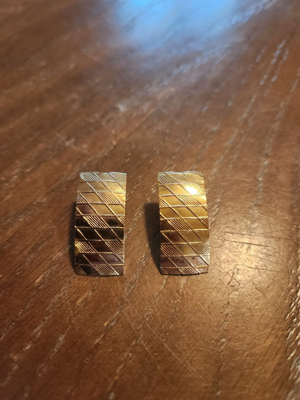 Gold-Tone Textured  Earrings